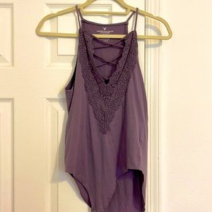 Lace trim bodysuit